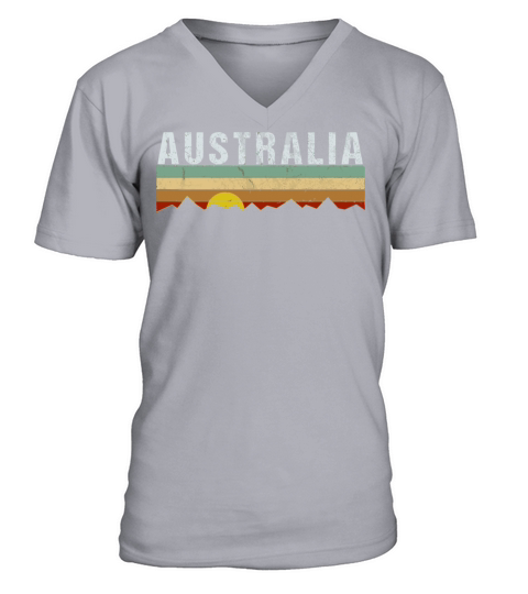 Retro Vintage Australia V-Neck T-shirt