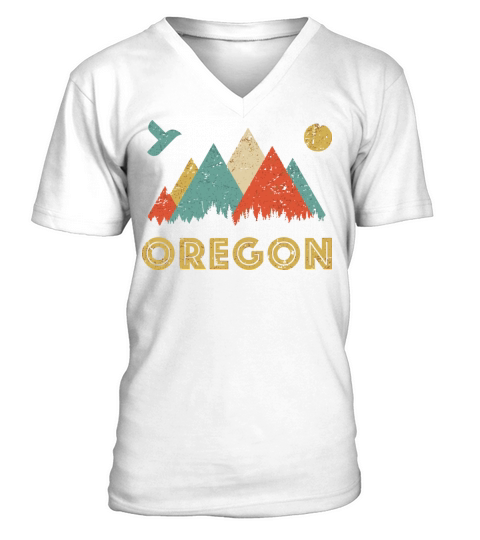 Retro Vintage Oregon Throwback V-Neck T-shirt
