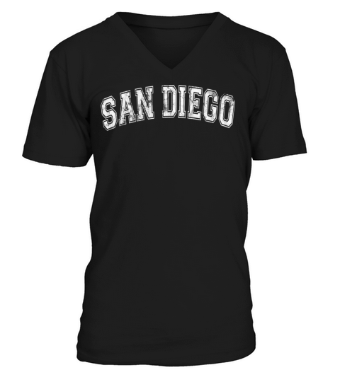 San Diego Classic Vintage Sweat California State V-Neck T-shirt
