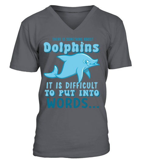 Smile and be happy like a dolphin V-Neck T-shirt