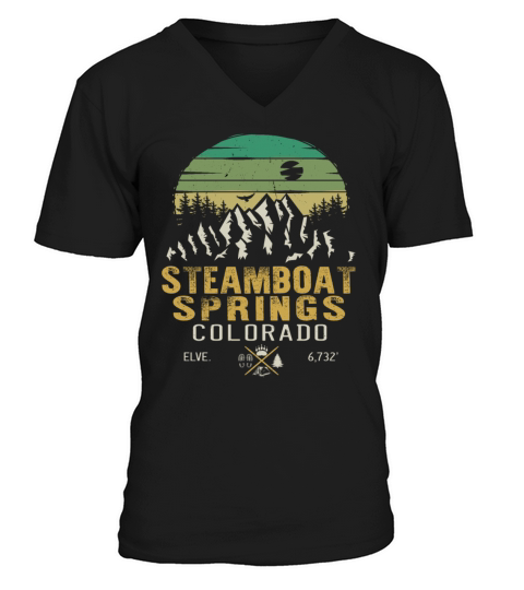 Steamboat Springs Colorado V-Neck T-shirt