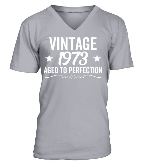 Vintage 1973 Aged To Perfection V-Neck T-shirt