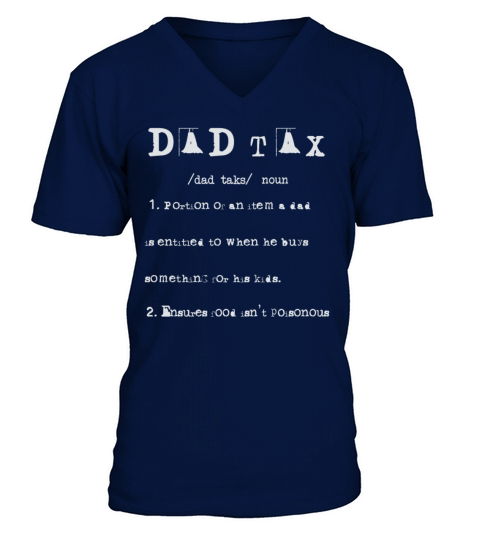 Vintage Dad Tax Definition Men Funny Fathers Day V-Neck T-shirt