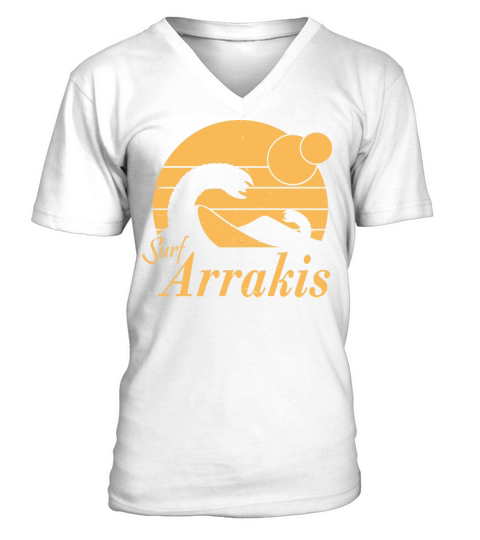 Visit Arrakis Distressed Surf Dune silhouette V-Neck T-shirt