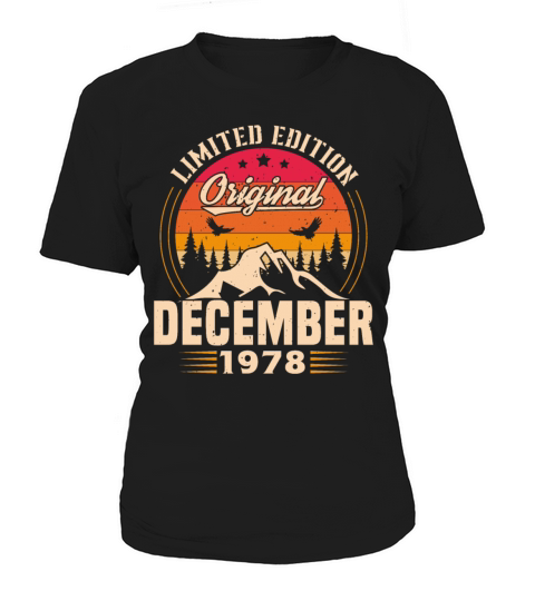 Birthday Gift December 1978 Vintage Retro Women's T-Shirt