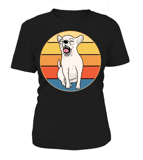 Cute Chihuahua Dog Breed Vintage Retro Sunset Women's T-Shirt