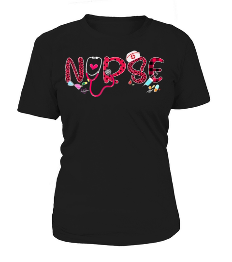 Stethoscope Nurse Life Valentine Day Nursing Gift Women's T-Shirt