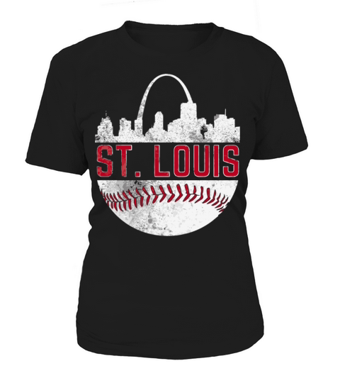 Vintage City Skyline Retro Baseball Fan St Louis F Women's T-Shirt