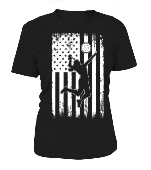 Vintage USA American Flag Volleyball Player Women's T-Shirt