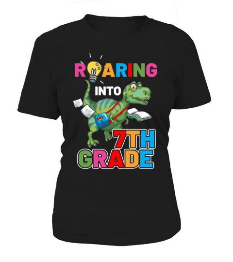 Welcome Back To School Cute Dinosaur 7th Grade Women's T-Shirt