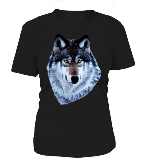 Wolf artwork design predator face imprint Women's T-Shirt