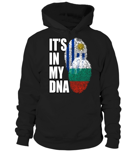 Bulgarian And Uruguayan Mix Heritage DNA Flag Hoodie Unisex
