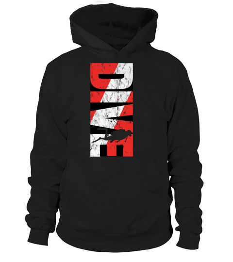 Dive Flag Over Quote Vintage Worn Scuba Diving Fla Hoodie Unisex