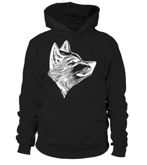 Elegant Vintage Wolf Portrait Hoodie Unisex