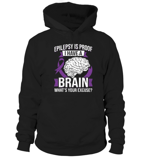Epilepsy Brain Purple Ribbon Epileptic Epilepsy Hoodie Unisex