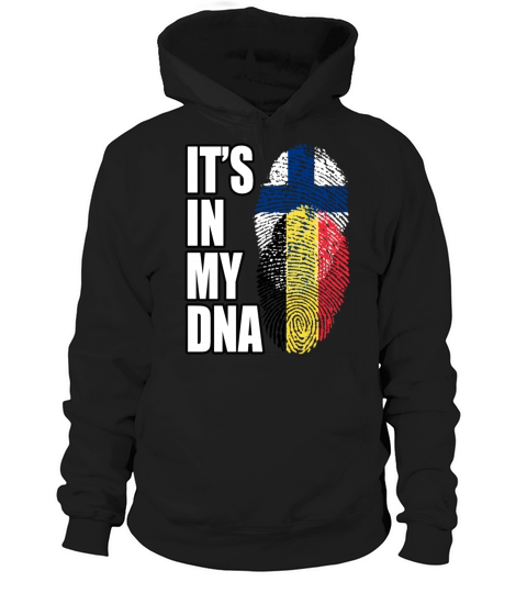 Finland And Belgian Mix Heritage DNA Flag Hoodie Unisex