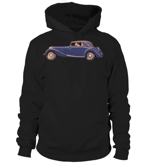 Ladies Driving Vintage Car Hoodie Unisex