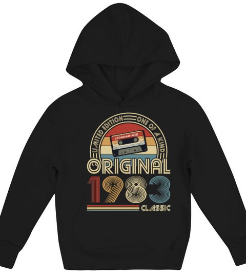 40th birthday vintage 1983 original 1983 classic Kids Hoodie