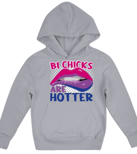 Bi Chicks Are Hotter Bisexual Pride Lips Kids Hoodie