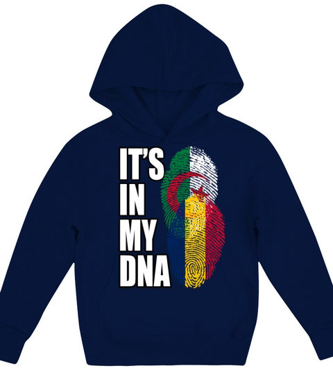 Chadian And Algerian Mix Heritage DNA Flag Kids Hoodie