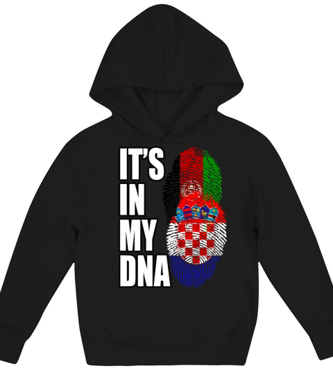 Croatian And Afghanistan Mix Heritage DNA Flag Kids Hoodie