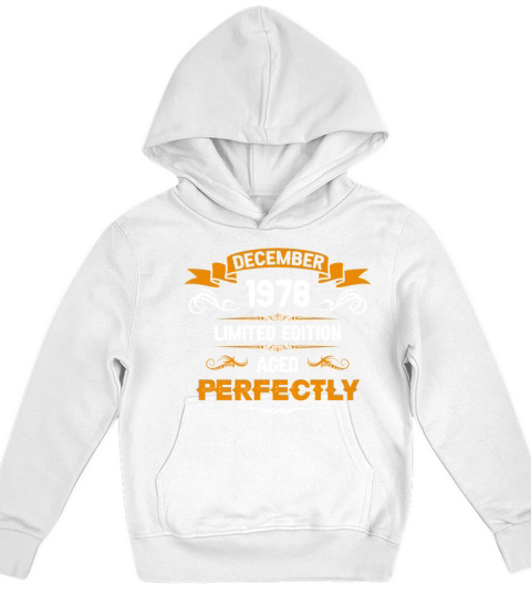 December 1978 Vintage Birthday Present Kids Hoodie