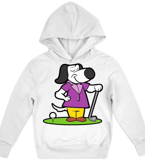 Dog Golf Player Golfer Sports Game Kids Hoodie