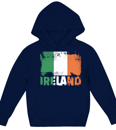 Ireland Flag Vintage Distressed Irish Grunge Trave Kids Hoodie