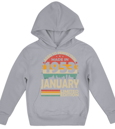 January 1953 Vintage Birthday Retro Kids Hoodie