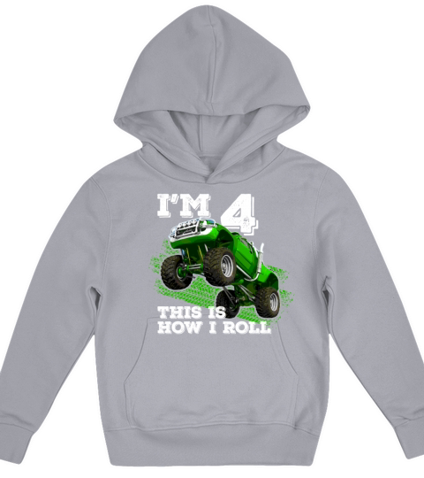 monster truck shirt toddler 4 year old Kids Hoodie