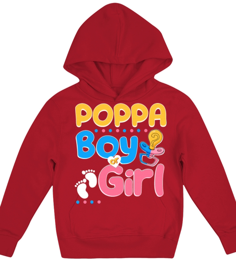 Pink or Blue Poppa Loves You Best Dad Ever Kids Hoodie