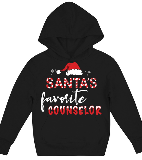 Santas favotite Counselor Christmas Kids Hoodie
