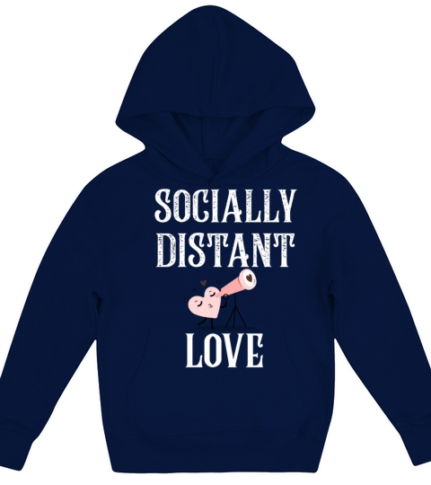 Socially Distant Love Quarantine Valentines Day De Kids Hoodie