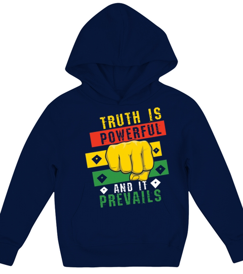 Truth Powerful Fist Pride Black History Month Kids Hoodie