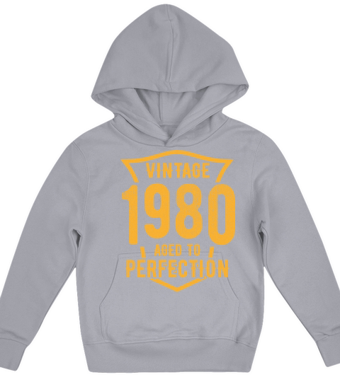 Vintage 1980 Aged To Perfection 43rd Birthday Kids Hoodie