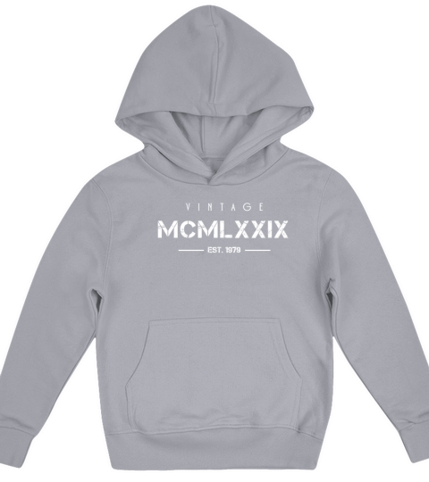 Vintage Born In 1979 Roman Numerals 43rd Kids Hoodie