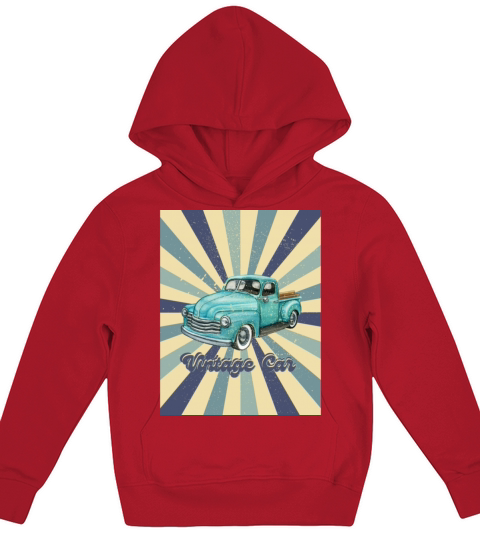 Vintage Car Kids Hoodie