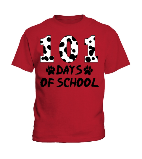 101 Days Of School Dalmatian Dog Boys Girls 100 Kids T-Shirt