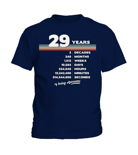 29th Birthday Vintage 29 Years Old Retro 348 Kids T-Shirt