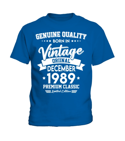 Born In December 1989 Original Vintage Kids T-Shirt
