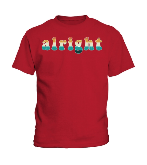 Cool Alright Vintage Retro 70s Sunset style Kids T-Shirt