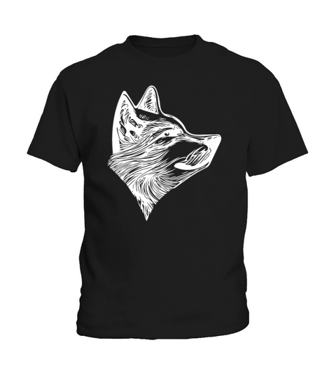 Elegant Vintage Wolf Portrait Kids T-Shirt