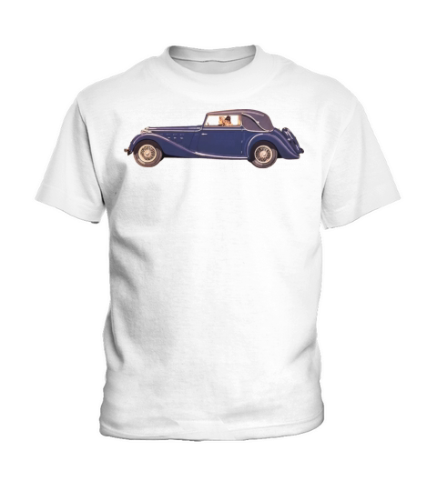 Ladies Driving Vintage Car Kids T-Shirt