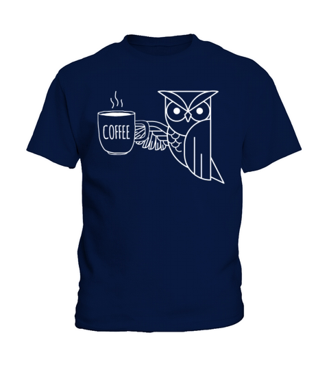 Minimalistic Owl Coffee Kids T-Shirt