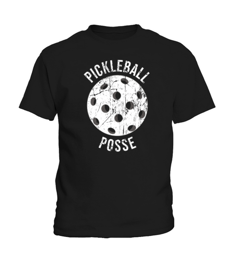Retro Vintage Pickleball Posse For Pickers Kids T-Shirt