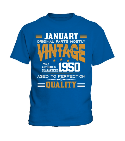 Vintage Aged To Perfection January 1950 Kids T-Shirt