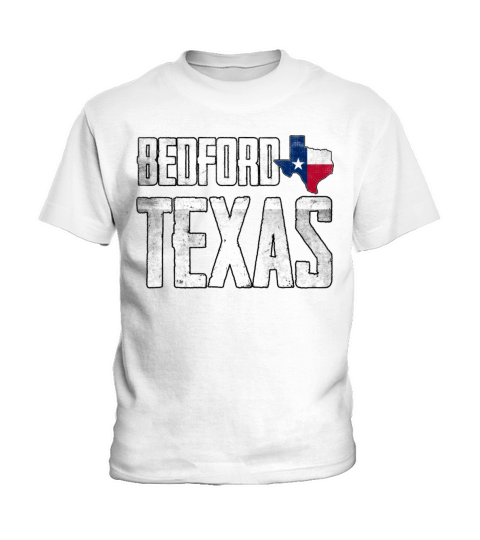Vintage Bedford Texas Flag Kids T-Shirt