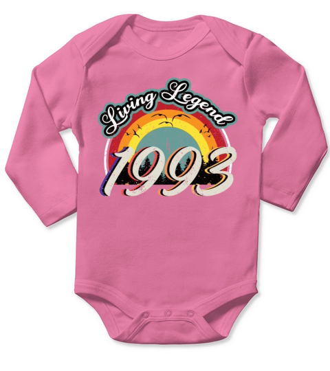 30th birthday vintage 1993 living legend 1993 Long Sleeve Baby One-Piece