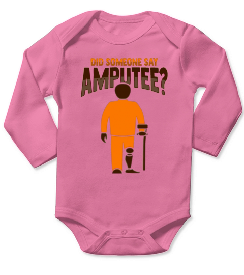 Amputee Joke Leg Prosthetic Design for a Leg Long Sleeve Baby One-Piece