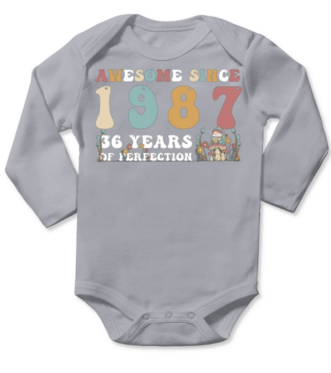 Awesome since 1987 36 Year of Perfection - 36th Long Sleeve Baby One-Piece